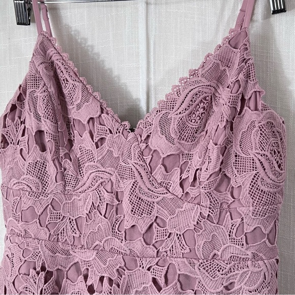 Lulu’s NWT Nora Lee Dusty Rose Sleeveless Lace Midi Dress Size L - Picture 8 of 16